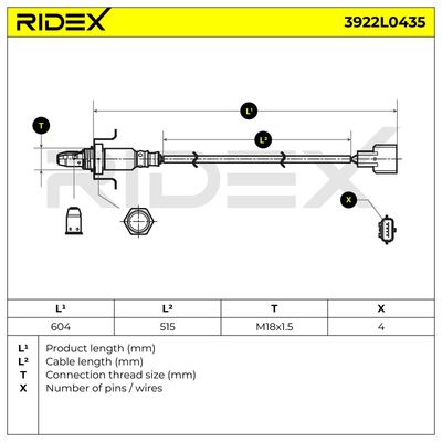 ламбда-сонда RIDEX 3922L0435