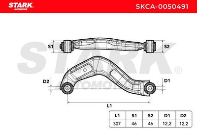 носач, окачване на колелата STARK SKCA-0050491