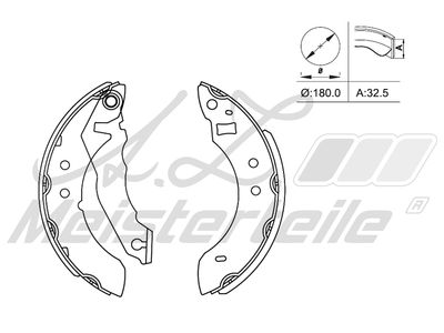 комплект спирачна челюст A.Z. Meisterteile AZMT-44-026-1156