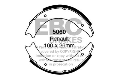 Комплект тормозных колодок EBC Brakes 5060 для RENAULT 4