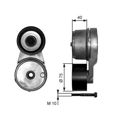 Gates V-ribbed Belt Tensioner T38541