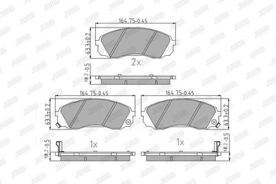 Jarrupala, levyjarru JURID 572619J – HYUNDAI, KIA