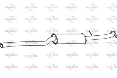 Средний глушитель выхлопных газов FENNO P29087 для HYUNDAI TUCSON