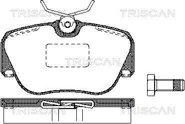 Комплект тормозных колодок, дисковый тормоз TRISCAN 8110 23936 для MERCEDES-BENZ /8