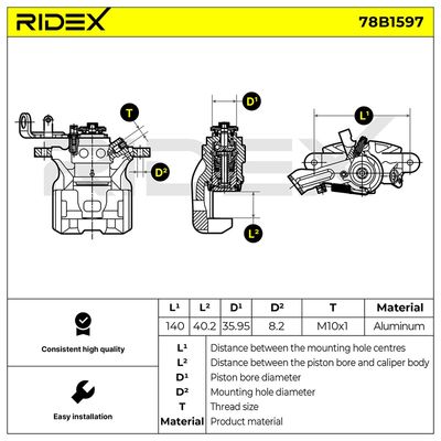 спирачен апарат RIDEX 78B1597