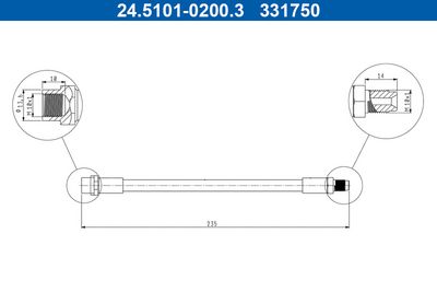 Brake Hose 24.5101-0200.3