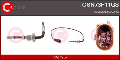 Čidlo, teplota výfukových plynů CASCO CSN73F11GS
