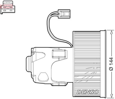 Вентилятор салона DENSO DEA05008 для BMW 6