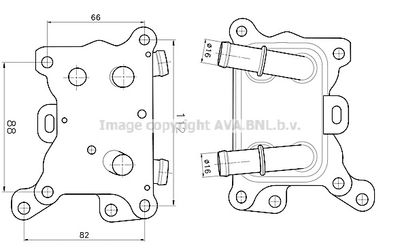 масляный радиатор, двигательное масло AVA QUALITY COOLING MS3787 для MERCEDES-BENZ GLB