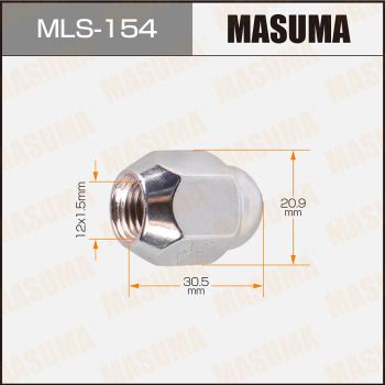 Гайка крепления колеса MASUMA MLS-154 для TOYOTA PREMIO
