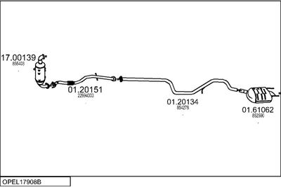 SISTEM DE ESAPAMENT MTS OPEL17908B028218