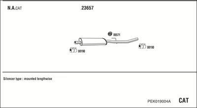 Układ wydechowy WALKER PEK019004A