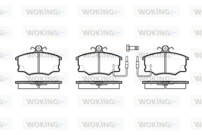Комплект тормозных колодок, дисковый тормоз WOKING P0463.32 для LANCIA PRISMA
