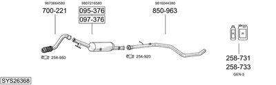 Układ wydechowy BOSAL SYS26368