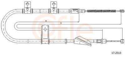 Cable Pull, parking brake 17.2513