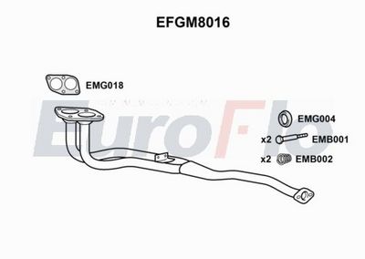 EuroFlo Exhaust Pipe EFGM8016