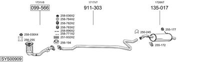 Изпускателна система BOSAL SYS00909