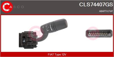 Выключатель на рулевой колонке CASCO CLS74407GS для ABARTH 124