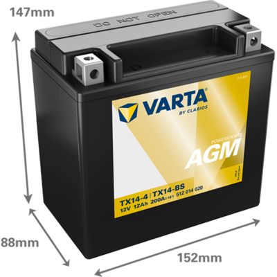 STARTERBATTERIE VARTA 512014020K544 1
