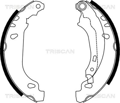 TRISCAN 8100 28636 Ремкомплект барабанных колодок  для PEUGEOT 206 (Пежо 206)