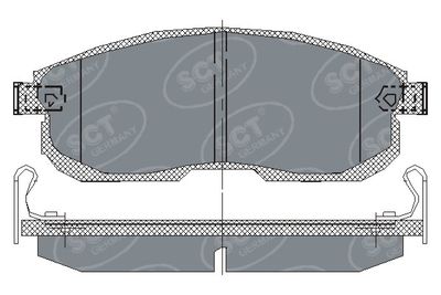 Комплект тормозных колодок, дисковый тормоз SCT - MANNOL SP 153 PR для INFINITI G20