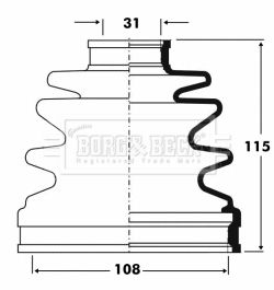 Bellow, drive shaft Borg & Beck BCB2846