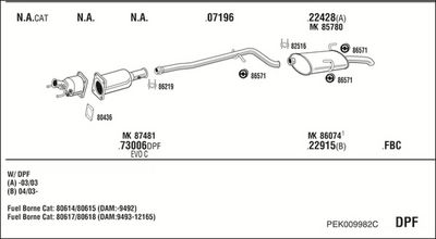 SISTEM DE ESAPAMENT WALKER PEK009982C