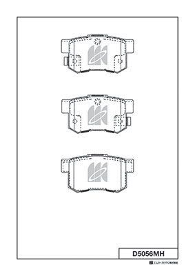 Комплект тормозных колодок, дисковый тормоз MK Kashiyama D5056MH для HONDA ELEMENT