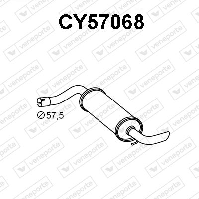Глушитель выхлопных газов конечный VENEPORTE CY57068 для CHRYSLER VOYAGER