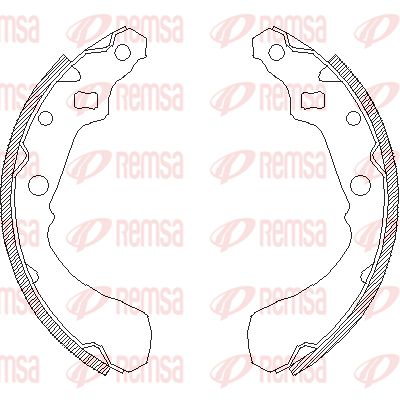 Комплект тормозных колодок REMSA 4381.01 для DAIHATSU HIJET