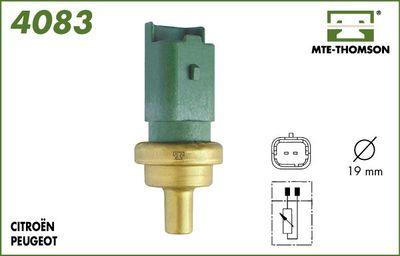 MTE-THOMSON 4083 Датчик температуры охлаждающей жидкости  для PEUGEOT  (Пежо 301)