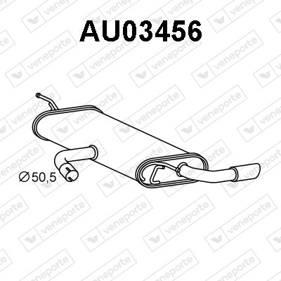VENEPORTE AU03456 Глушитель выхлопных газов  для AUDI A3 (Ауди А3)