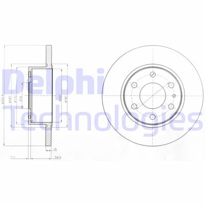 Bromsskiva DELPHI BG4165