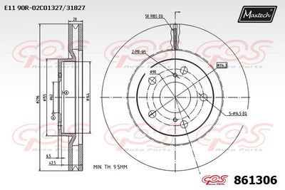MAXTECH 861306 Тормозные диски  для LEXUS (Лексус)