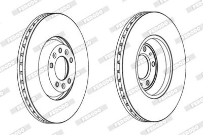 BREMSSCHEIBE FERODO DDF1274C1 1