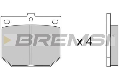 Комплект тормозных колодок, дисковый тормоз BREMSI BP2078 для NISSAN LAUREL