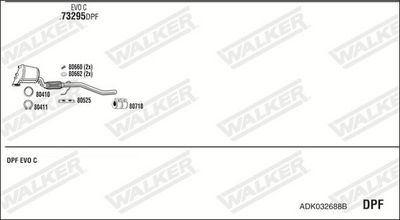 Изпускателна система WALKER ADK032688B