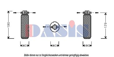 AKS-DASIS 800239N Осушувач кондиціонера для KIA (Киа)