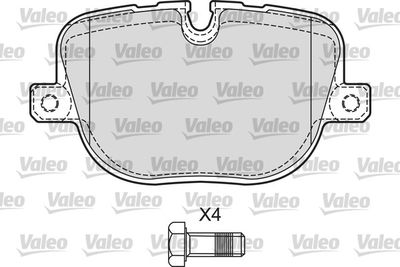 Комплект тормозных колодок, дисковый тормоз VALEO 601655 для LAND ROVER RANGE ROVER