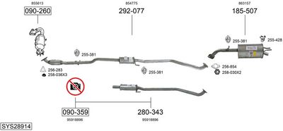 Изпускателна система BOSAL SYS28914