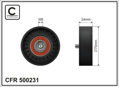 Tensioner Pulley, V-ribbed belt 500231