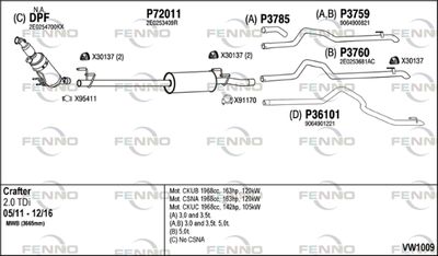 Układ wydechowy FENNO VW1009