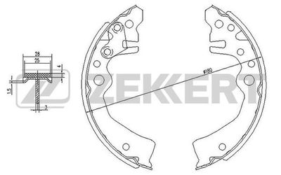 Комплект тормозных колодок ZEKKERT BK-4143 для NISSAN CUBE