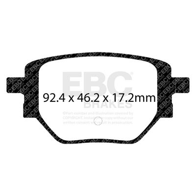 комплект спирачно феродо, дискови спирачки EBC Brakes DP42428R