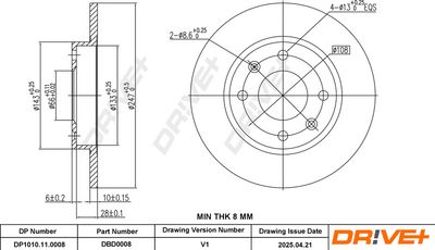 BREMSSCHEIBE DR!VE+ DP1010110008 2