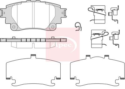 APEC Brake Pad Set, disc brake PAD2464