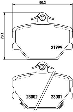 Комплект тормозных колодок, дисковый тормоз BREMBO P 50 038 для SMART CITY-COUPE