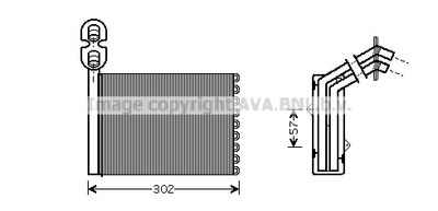 AVA QUALITY COOLING VNA6201 Радиатор печки  для SEAT ALHAMBRA (Сеат Алхамбра)
