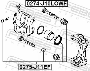 Repair Kit, brake caliper 0275-J11EF