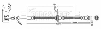 Brake Hose Borg & Beck BBH7471